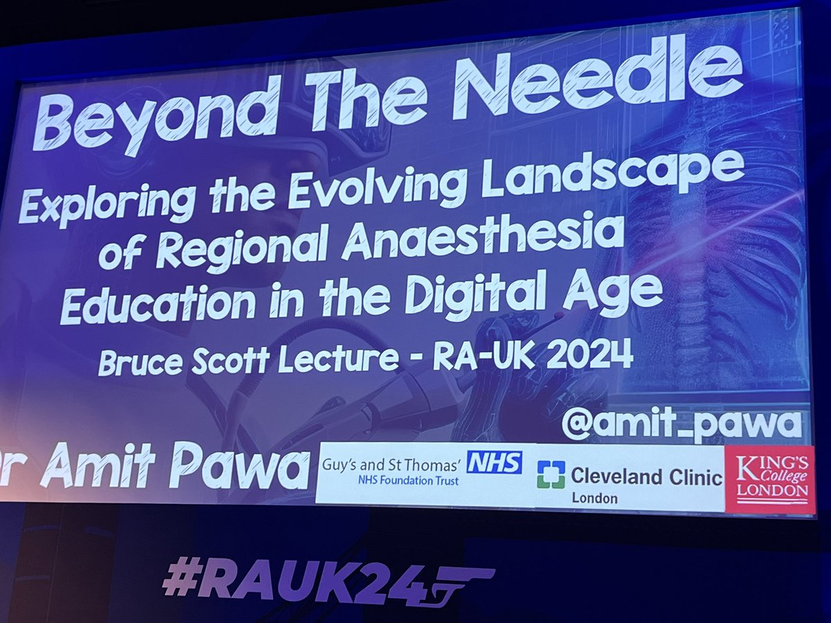 #RAUK24 @amit_pawa and his Bruce Scott lecture. Simply amazing, engaging and inspiring. @RegionalAnaesUK @ESRA_Society @ASRA_Society @BelgianBara