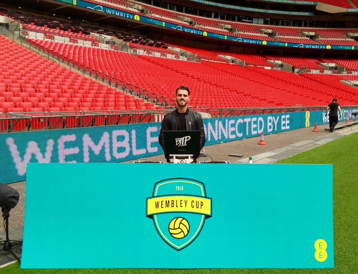 My first time emptying @wembleystadium back in 2016…. 😅 8 years on, I’m involved for some DJ sets, and Music direction this May, and something especially exciting in June. You’ll never see 90000 leave a gaff so quick! The home of football 🏟️ ❤️ #fansfirst