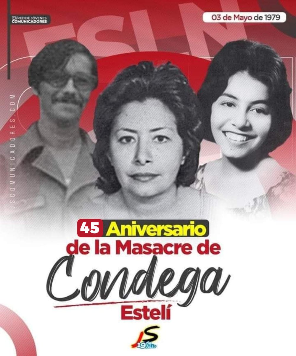 Hace 45 años, de 1979, se dio la Masacre de Condega, Estelí. Fueron asesinados, por la Guardia somocista, los matrimonios conformados por Velia González Almendárez y Juan Francisco Guillén, junto su hija de 11 de años de edad.