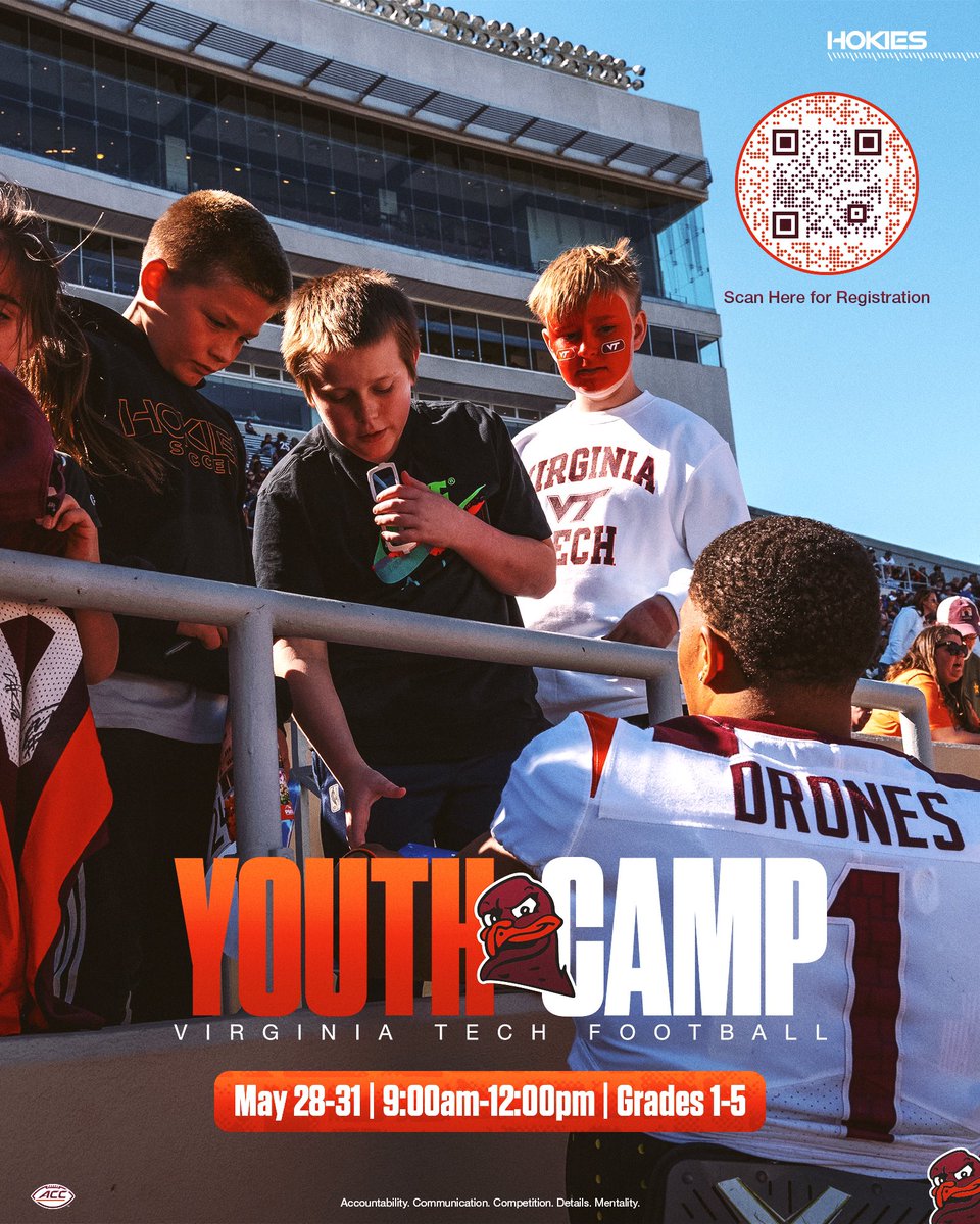 🚨 𝐘𝐎𝐔𝐓𝐇 𝐂𝐀𝐌𝐏 🚨 Sign your kids up today before spots are gone! More details can be found at the link below‼️ 🔗 vthoki.es/XFqQZ #ThisIsHome