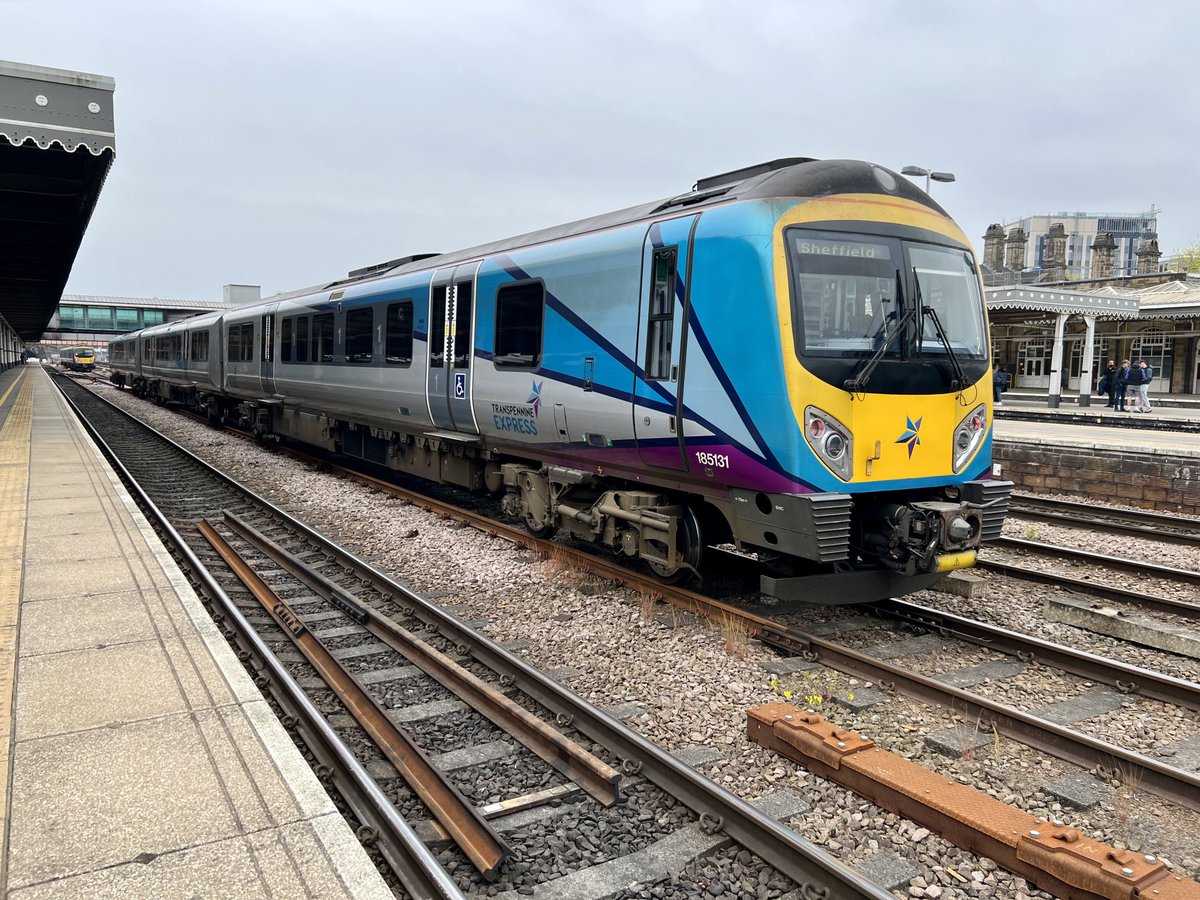 185131 at #Sheffield having a rest between jobs, #class185 3/5/24 ⁦@TPExpressTrains⁩