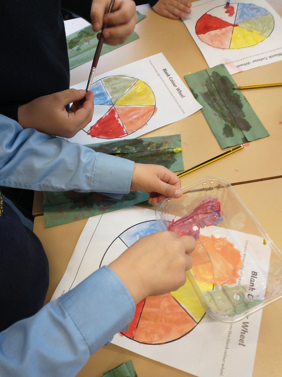 Class 1 enjoyed colour mixing using primary colours in Art this week! @OLOPSPrimary @OLOLCatholicMAT #art