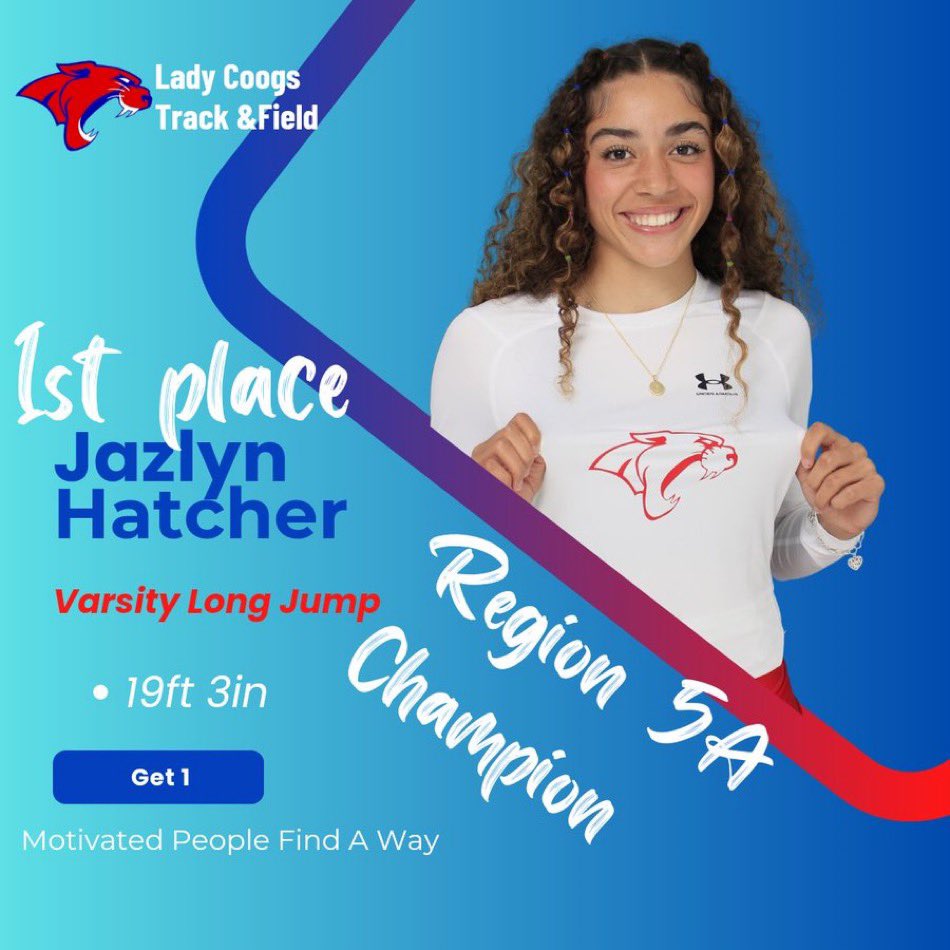 Good Luck to our very own Jazlyn as she competes today at State! We are proud of you! #goCoogs