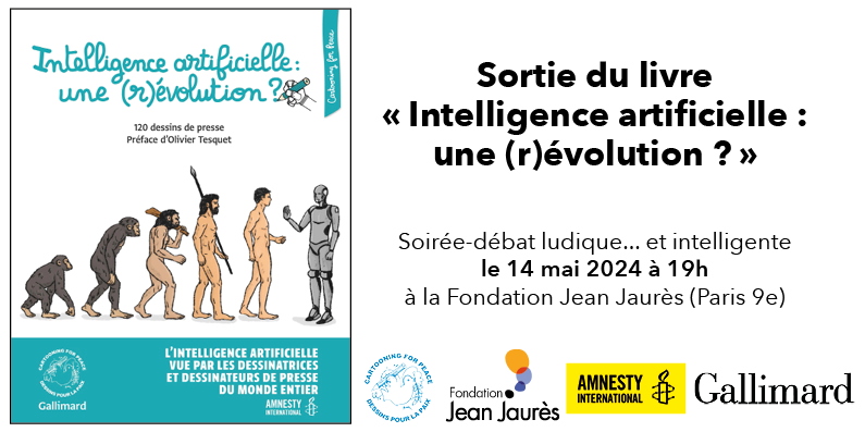 🔴 La Fondation, <a href="/CartooningPeace/">Cartooning for Peace</a>, <a href="/amnestyfrance/">amnestyfrance</a> &amp; <a href="/Gallimard/">Gallimard</a> organisent une soirée sur l'intelligence artificielle avec <a href="/MonsieurKak/">KAK 🇺🇦</a>, Diana Filippova, <a href="/david_lacombled/">david lacombled</a>, <a href="/KatiaMRoux/">Katia Roux</a>, <a href="/oliviertesquet/">Olivier Tesquet</a> &amp; <a href="/davidmedioni/">David Medioni</a>. 

✅ Inscriptions : jean-jaures.org/agenda/intelli…