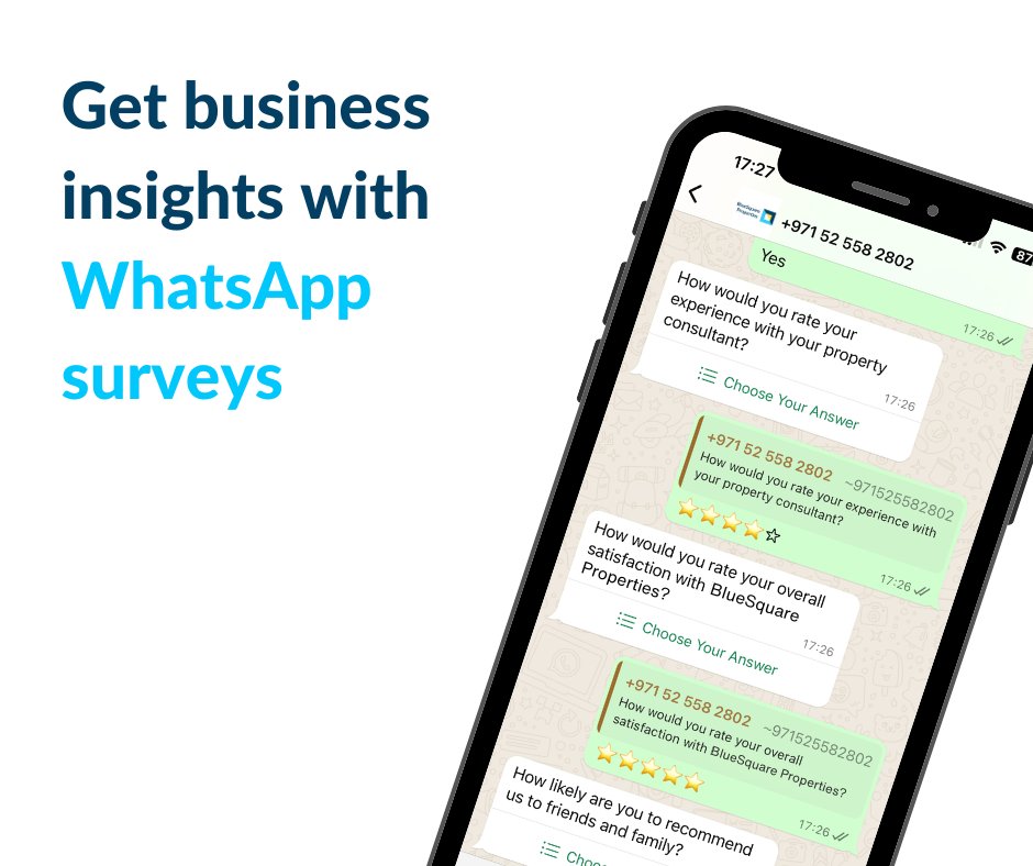 Wondering how you could use WhatsApp for your business? 📱 We offer an exclusive feature that enables you to send interactive surveys to your clients to get important feedback on your service. Want to use this? Speak to a member of our team 📲 01228 217222 #innovation #proptech