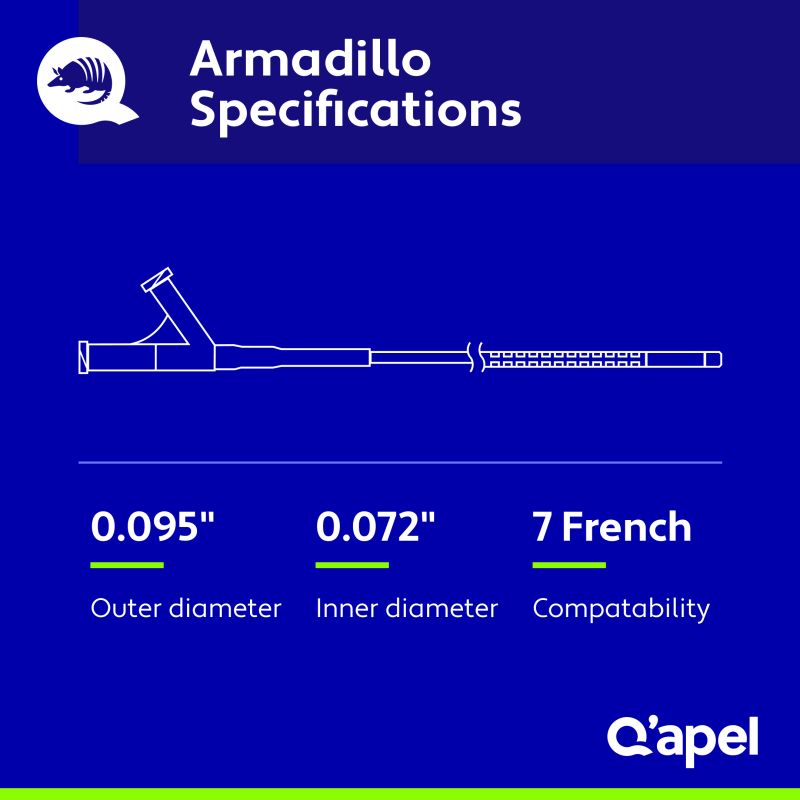 Radial or femoral? No problem. I deliver the versatility needed to confidently access the smallest of arteries and reliably tackle a wide range of neurovascular interventions. #ARMADILLO #QapelMedical