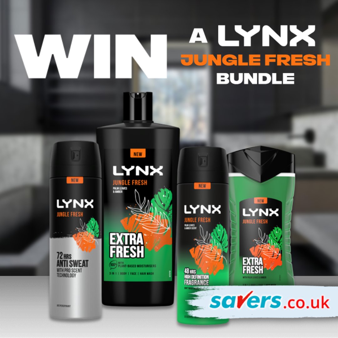 We're giving you the chance to #WIN a Lynx Jungle Fresh bundle!🌴

To enter simply RT & FOLLOW @SaversHB 

UK only. Ends 07/05/2024. T&C’s apply -buff.ly/3uQIQxv 

#ukcompetition #giveaway #giveawayuk #ukcomp #lynx #lynxjunglefresh #prize