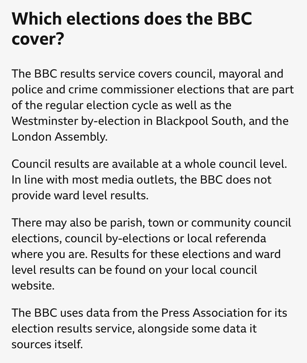 When do the results come in? Could be Friday, could be Saturday, could be Sunday! Your guess is as good as ours. Does the BBC cover all the elections happening? No, we don’t! Go look up the results yourself. You’re as lazy as a local council counting votes. Mess.