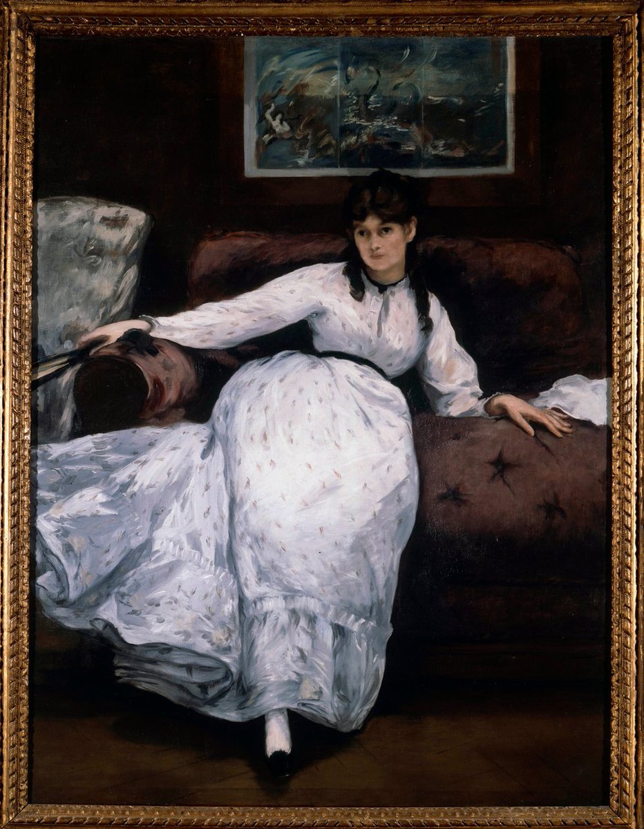 Manet, Le Repos, Berthe Morisot en robe blanche, 1871
@ChDellen