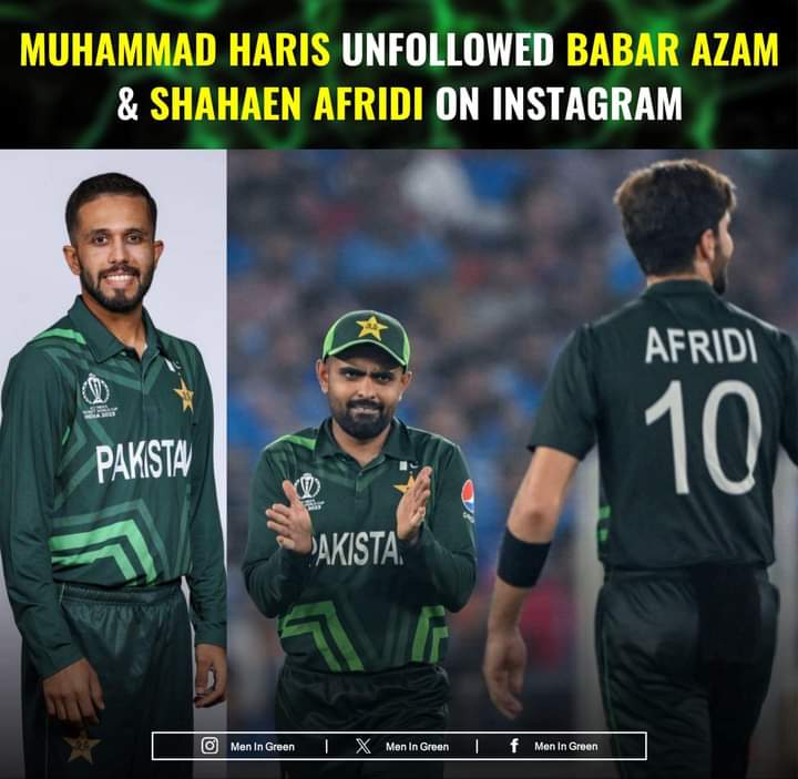 Haris unfollowed babar azam and shaheen afridi on Instagram ❌
(Is that wrong or right ?)
#cricketlovers