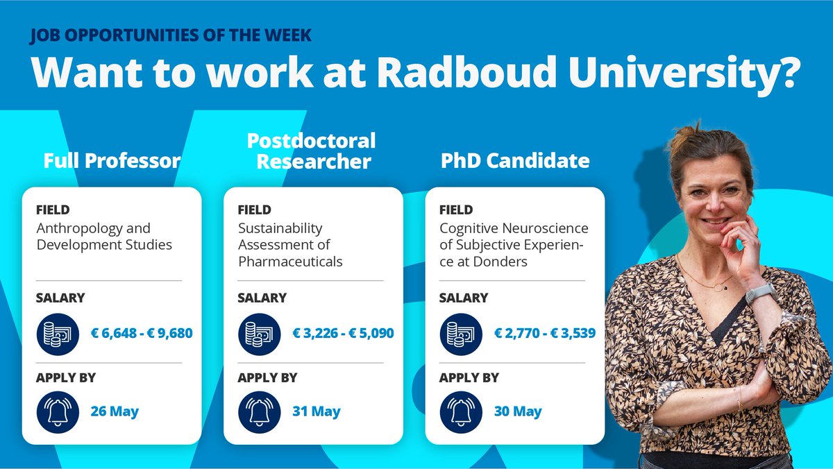 🌱Looking for a place to grow? Come and work at Radboud University. Check out our #job opportunities 👇or at ru.nl/en/working-at/…