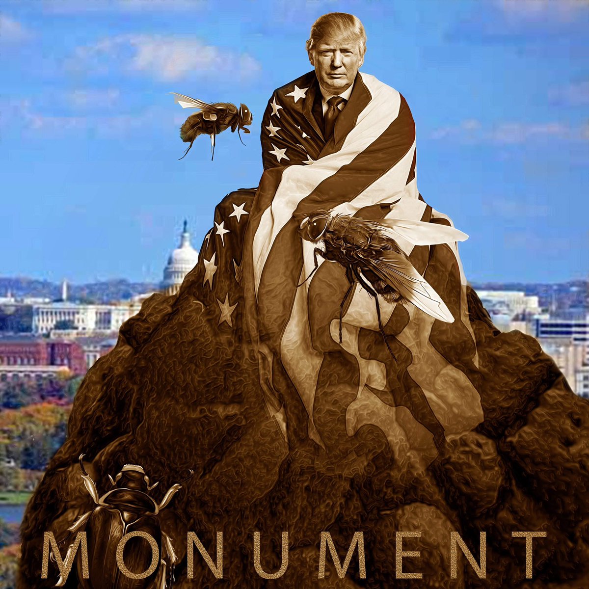 ColdwellContact's tweet image. #VonSchitzenpants #DonaldTrump He ‘s*its’ and stands on his ever growing MONUMENT pile every day…