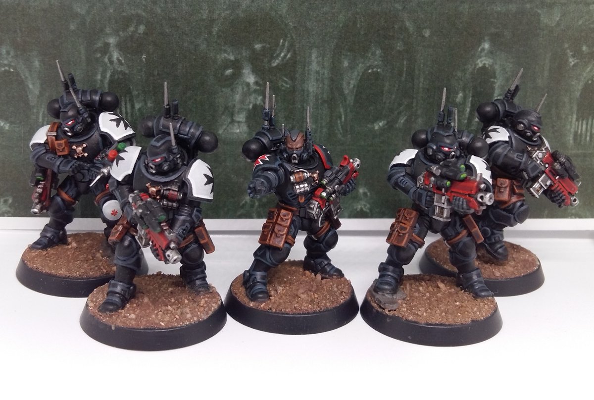 5-man Infiltrator Squad. Alongside Lt w/ Combi-Weapon, its currently the only Phobos unit in my BT army #WarhammerCommunity #warhammer40k #warhammer #PaintingWarhammer #blacktemplars