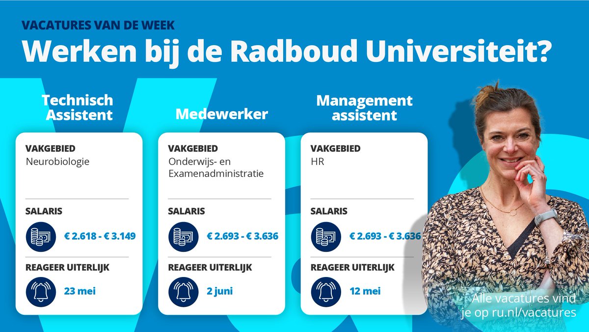 🌱Groei verder, kom werken bij de Radboud Universiteit. We hebben nieuwe #vacatures: bekijk ze hier 👇of op ru.nl/werken-bij/vac…