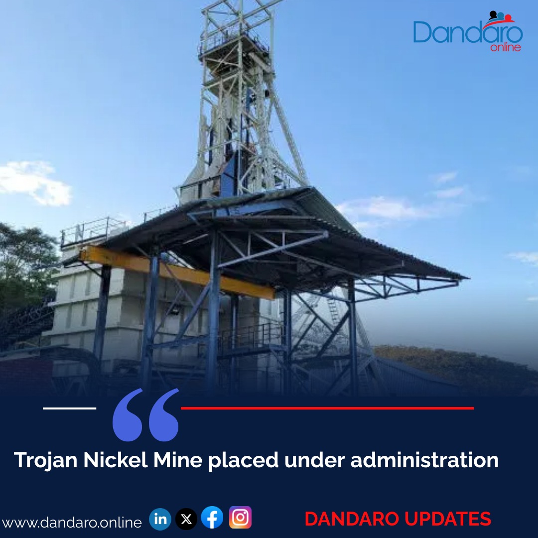 #dandaroupdates Zimbabwe's only operating nickel mine was on Thursday placed under administration, according to a government notice, seven months after halting production due to equipment failure and low prices. Read more dandaro.online/2024/05/02/tro…