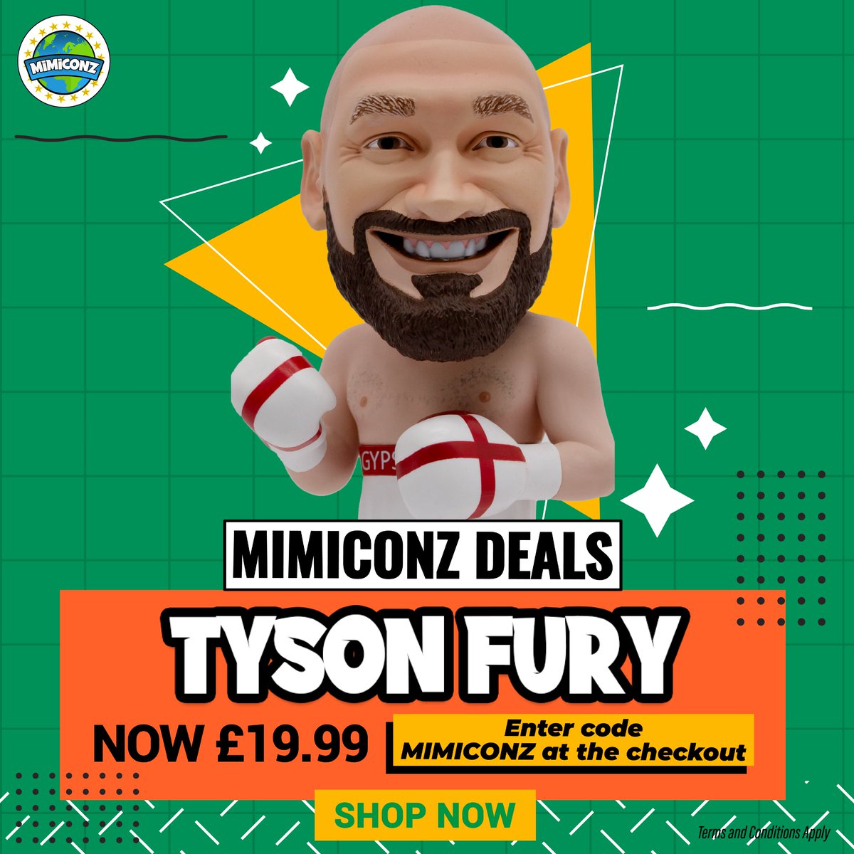 The Mimiconz mega-sale is here! 🤩
 
Save 20% on Sports Starz, Business Iconz and World Leaderz when you use code ‘MIMICONZ' at checkout 🛒
 
Shop the sitewide sale today!
 
#Mimiconz #TysonFury #NoveltyGifts