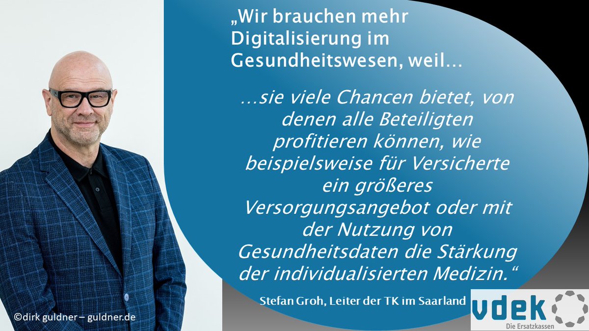 Die #Ersatzkassen treiben die #Digitalisierung voran. Stefan Groh @TKinSL erklärt, warum.⬇️ Und was dafür getan wird, stellen wir hier zusammen: ➡️vdek.com/LVen/SAA/fokus…