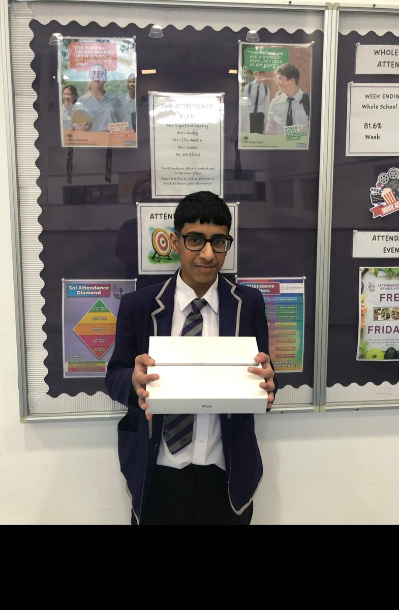 A huge congratulations to Rafeh (Y9) for being our Easter Eggstravaganza iPad winner!

475 students made it into the draw by having 100% attendance, between February 19th and March 22nd.

More prizes to be won in the summer term!! 

#ThistleyHoughAcademy #CreativeEducationTrust