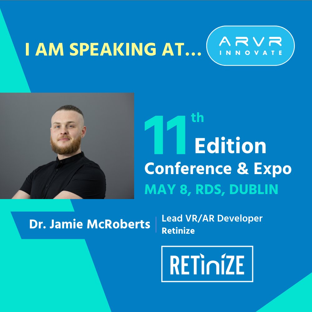 I'm delighted to be speaking at @ARVRInnovate with @SureValley . Talking about all things @retinize and @Animotive_com, as well as the future of virtual production and animation. Hope to see you there!