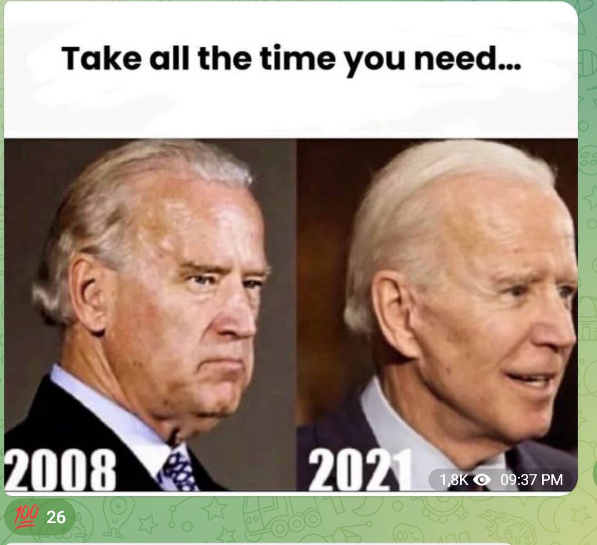 So #FJBiden looked older in 2008 but #sheep will say he had plastic surgery, so he had the inside ears changed also? Amongst everything else plus new teeth, changed his eye color too. WOW! That's  a special kind of stupid.
@CNN @cnnbrk @MSN @MSNBC @maddow @tamronhall @benshapiro