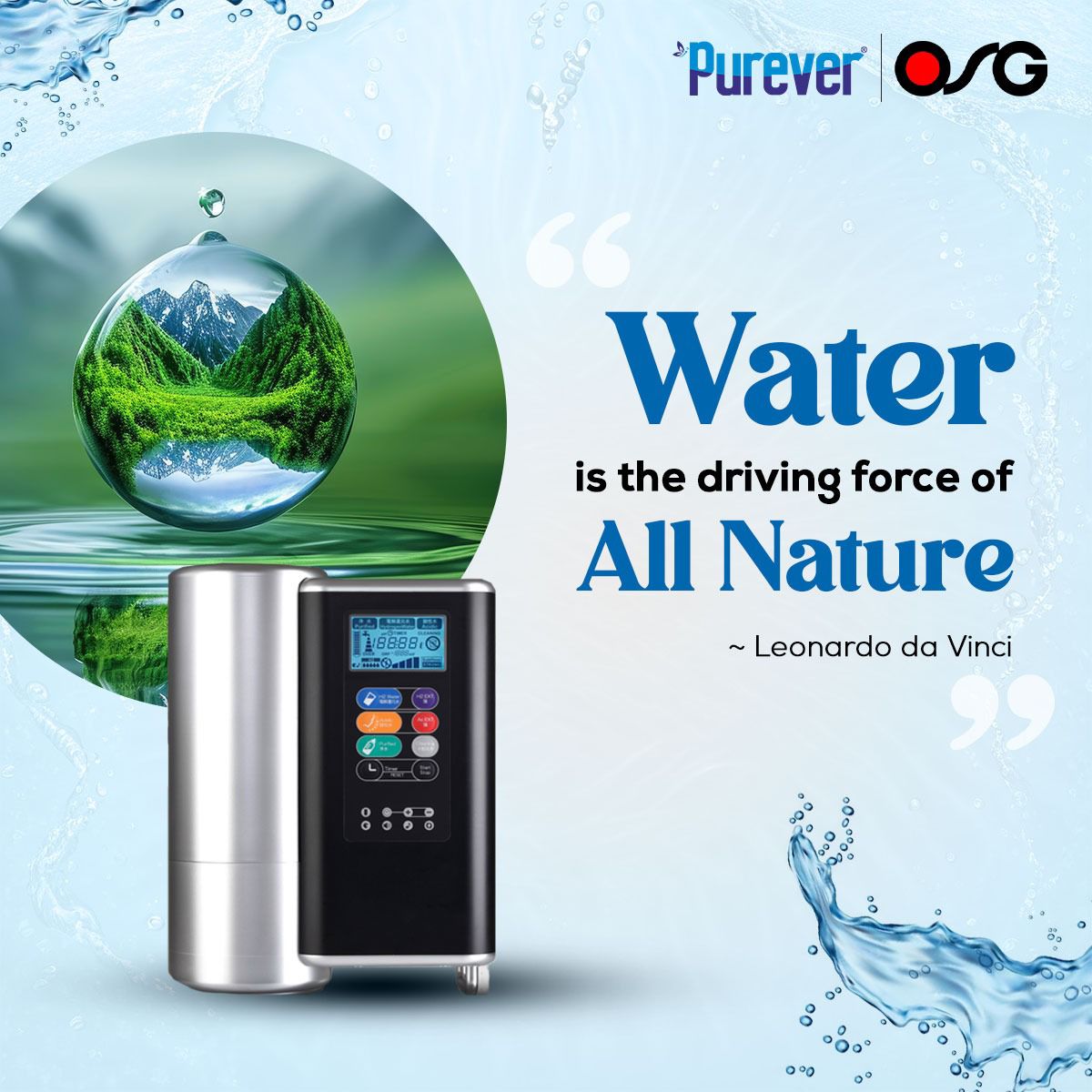 Alkaline water, the essence of vitality and well-being, fuels every aspect of life. Embrace the purity and balance it brings to your lifestyle. Elevate your hydration experience with Purever OSG.

#alkalinewater #PureverOSG #OSGAlkalineIonizers #OSGalkalinefilteredwater…