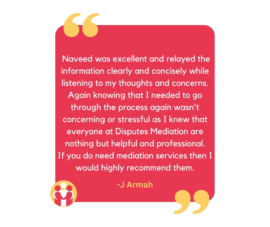 ⭐ 5 star ⭐ 

At Disputes Mediation, your thoughts and concerns are heard and valued.

 #mediation  #5stars  #familymediation #trending