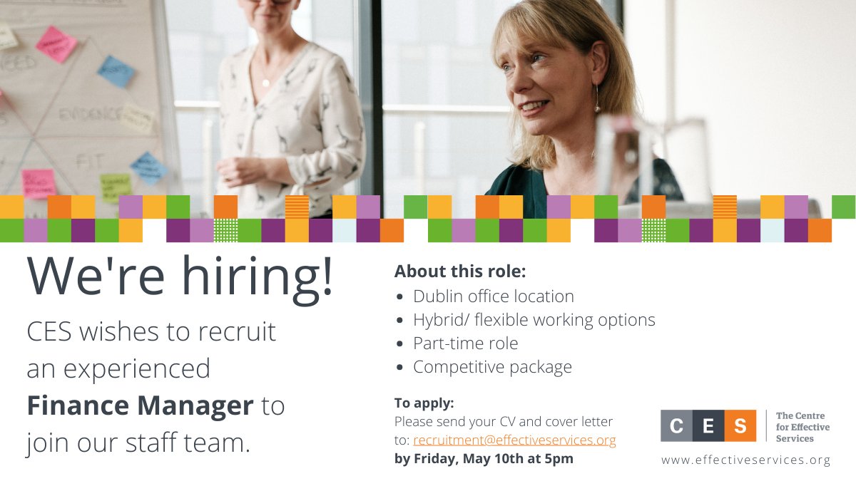 We're hiring! We're looking for a part-time Finance Manager who is experienced, strategic and who wants to work in a fantastic team. Apply at: effectiveservices.org/jobs/finance-m… #jobfairy #Finance
