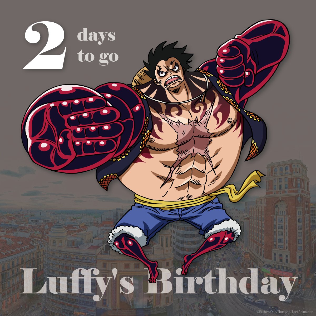 Hola #OnePiece fans in Madrid, it's finally happening in a few days... Are you ready to witness something epic?😎🇪🇸 On May 5th we cannot wait to see you at Príncipe Pío from 10am and celebrate Luffy's birthday together! (FREE EVENT) Be a part of the huge European scale this…