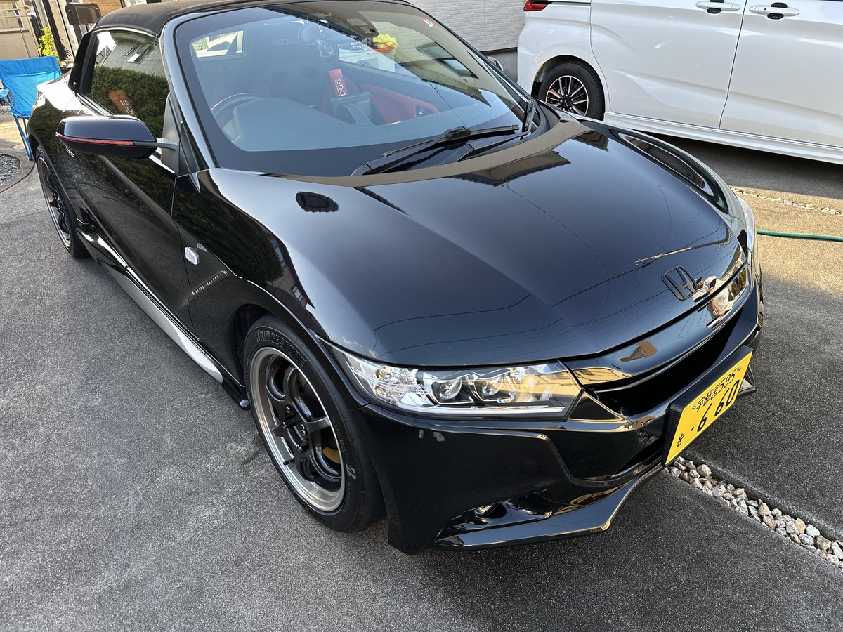 n_tRX8's tweet photo. 今日の2台目
後輩のS660
実家だったからステリムとかもってなくて水垢落とせなかった💦
写真ではそこそこキレイ
今回もLilさんのリルボン、CL、ラスター、カルナ仕上げ
お気に入りパターン😍
#Lil_Detail_Lab 
#リルボン
#cl_conditioner
#laster_boost
#carnatonic
@kamochin_beat https://t.co/Oj3jyPblZ5