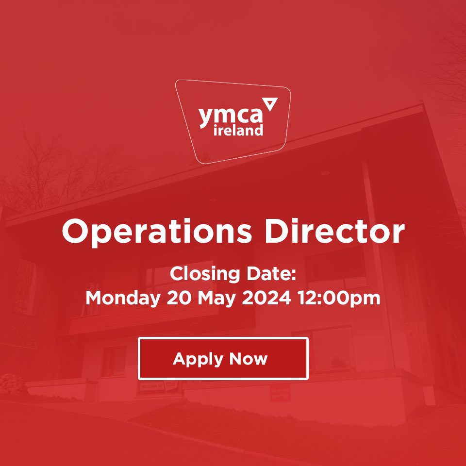 We are excited to be recruiting for the position of Operations Director. Closing Date: Monday 20 May, 2024 Apply now via ymca-ireland.net/jobs #YMCA #YouthDevelopment #CommunityEngagment #HealthyLiving