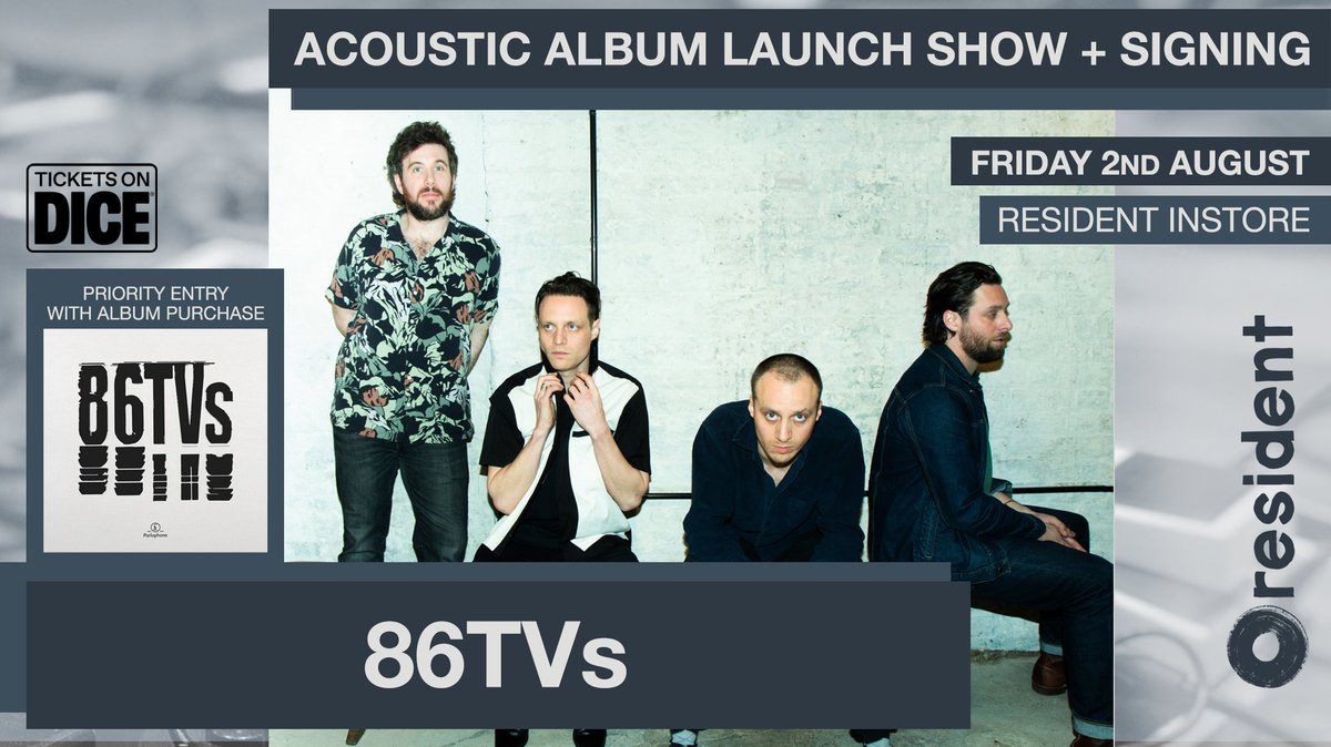 Consisting of Maccabees alumni Hugo & Felix White, their brother Will & Jamie Morrison (Stereophonics), @86TVsband unleash their debut album & are pulling out all the stops to make it a very special occasion. Join us for a release day acoustic instore show+ signing:
