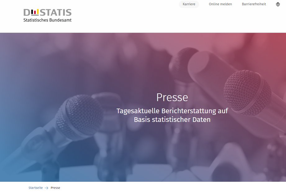 destatis's tweet image. Wir bieten freien und gleichen Zugang für alle Medienschaffenden zu Daten und Informationen unter datenschutzrechtlichen Bedingungen und klaren Compliance Regeln. destatis.de/DE/Presse/_inh… #Pressefreiheit #WorldPressFreedomDay #CodeofPractice #OpenData