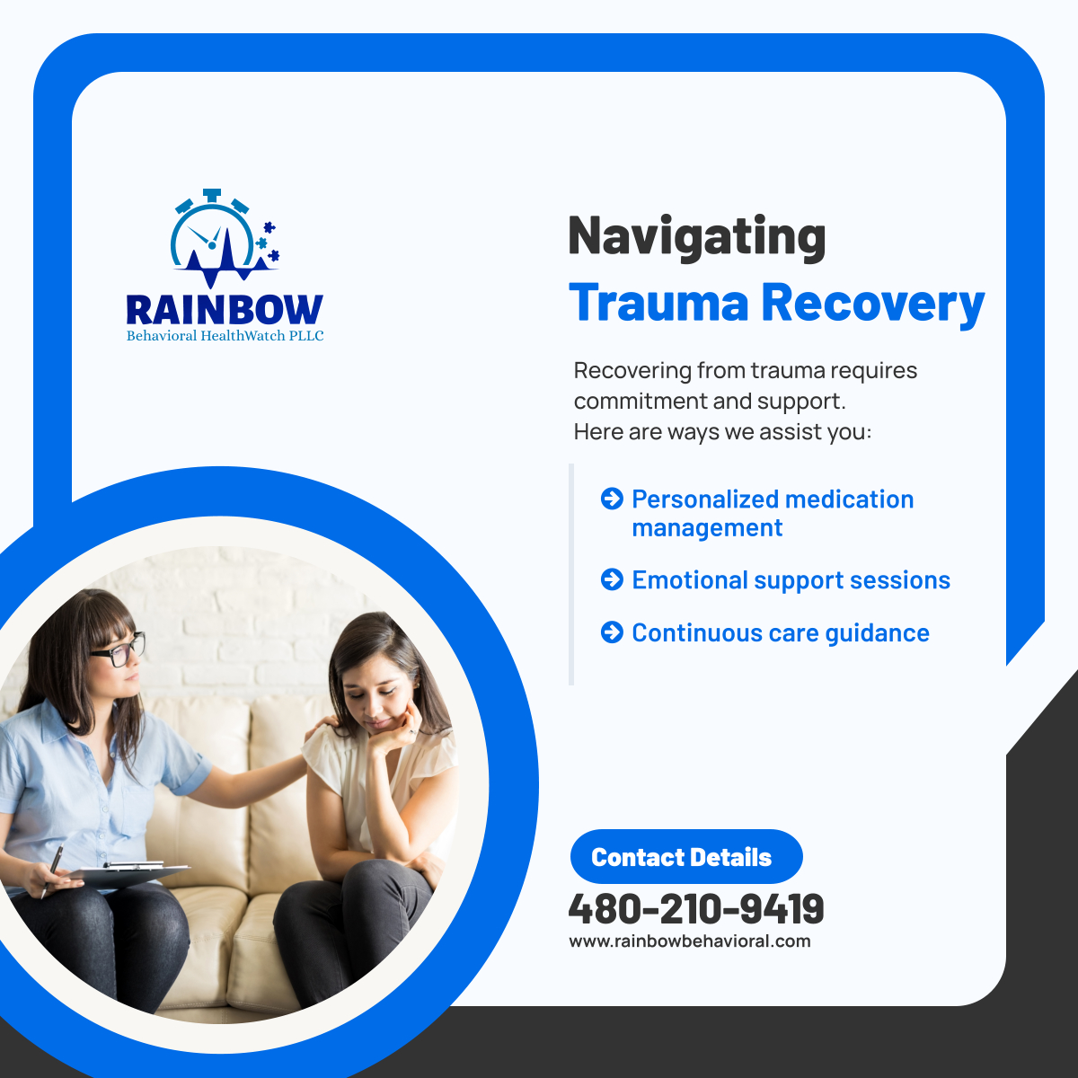 Begin your journey to recovery with our specialized support. We're committed to guiding you toward peace and resilience every step of the way. Your healing starts here.
 
#OroValleyAZ #PsychiatricTelehealth #TraumaRecovery #HealingJourney #SpecializedSupport