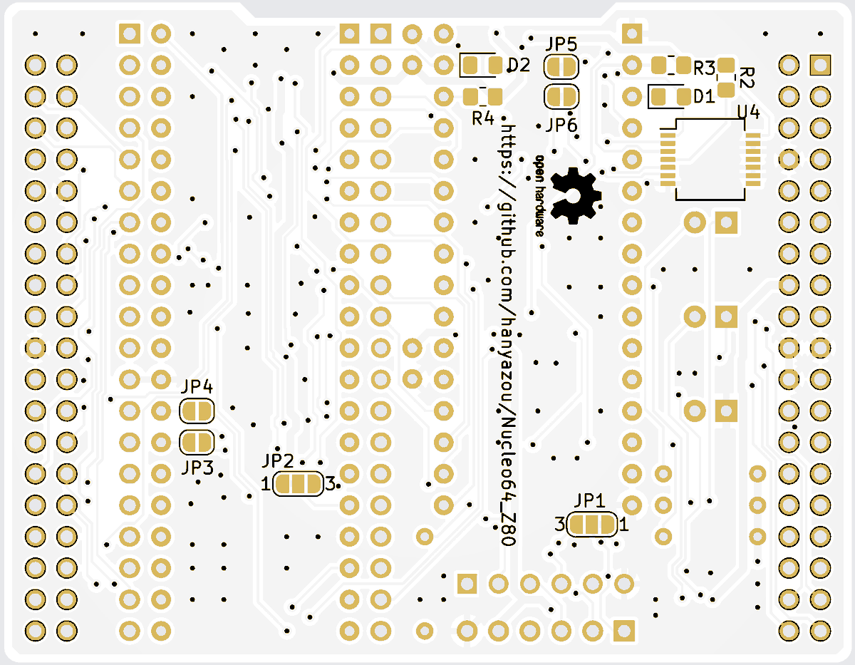 STM32 Nucleo 64につけてZ80が動く基板を製造中☺️