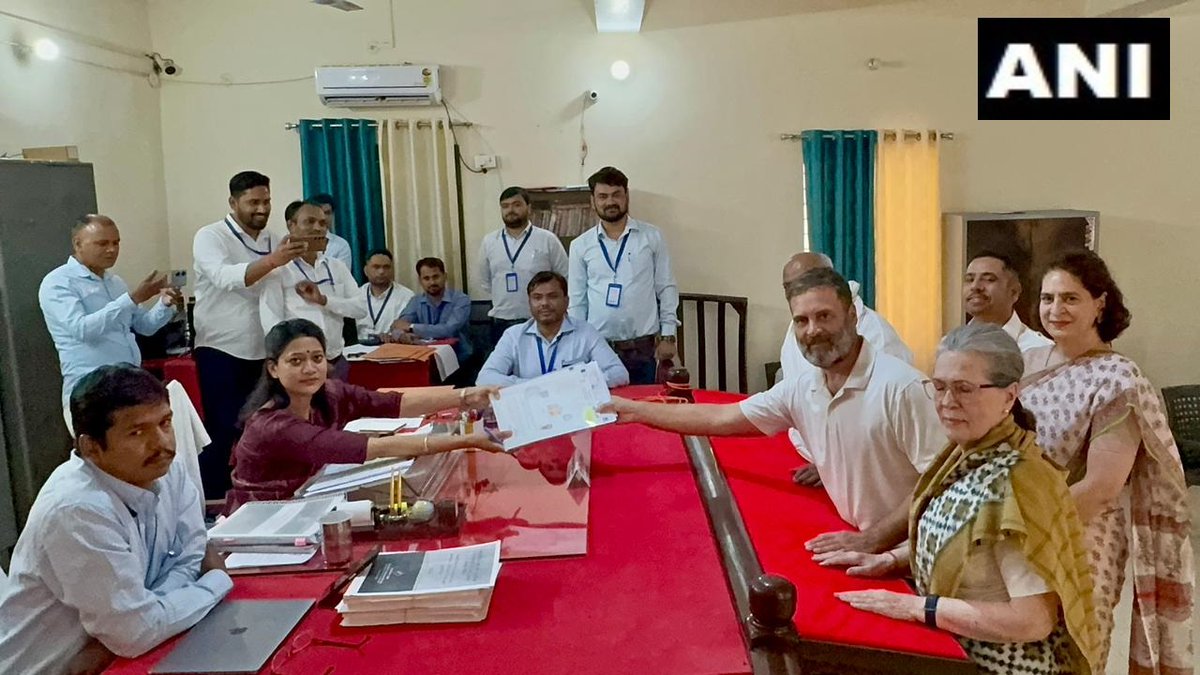 ANI's tweet image. Uttar Pradesh: Congress MP Rahul Gandhi files nomination from Raebareli for the upcoming #LokSabhaElection2024   

BJP has fielded Dinesh Pratap Singh from Raebareli.