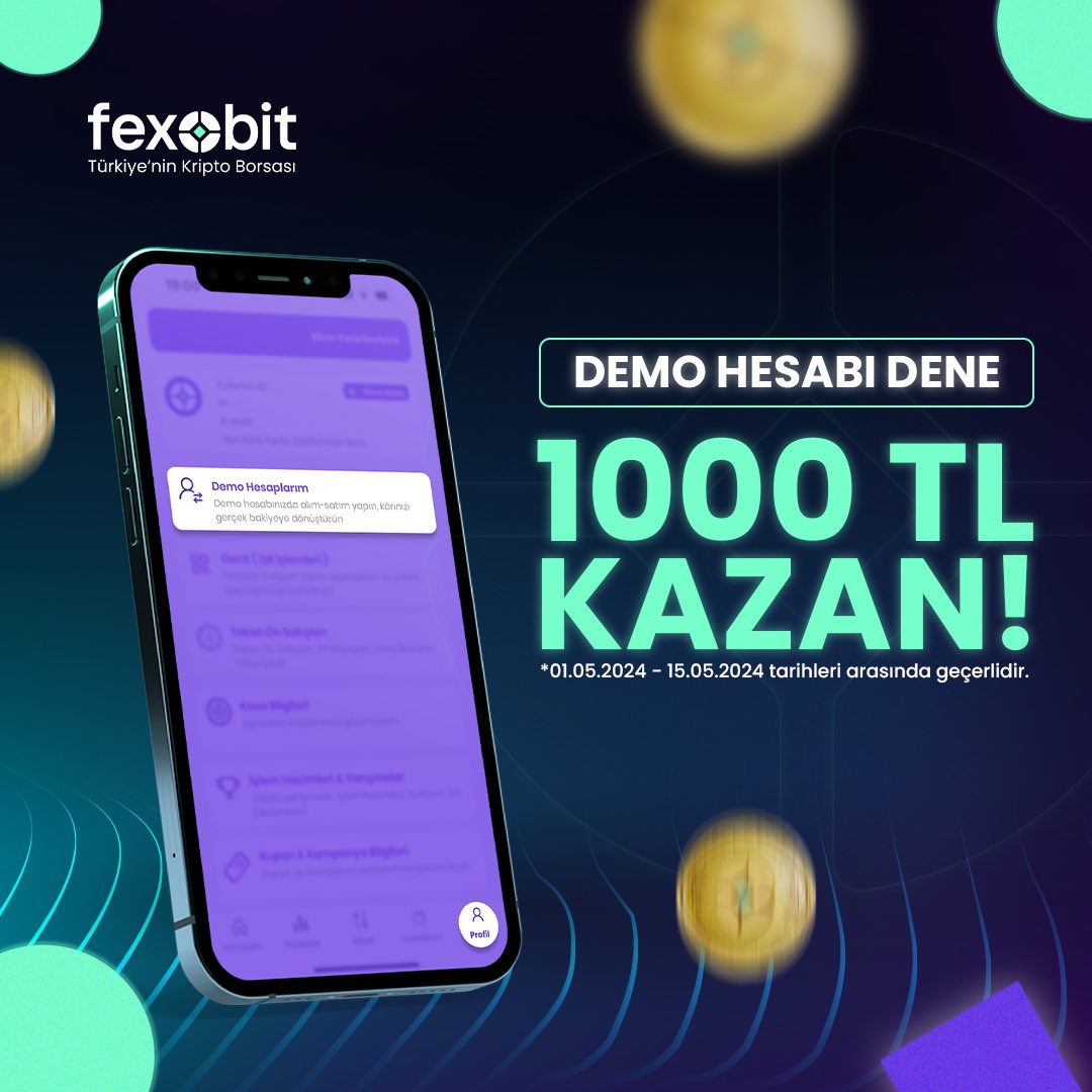 Demo Hesap 5 başladı ve hesabına 2000₺ yatırdık! 💜 Detaylar! 🫠 👉🏻 fexobit.com/duyurular