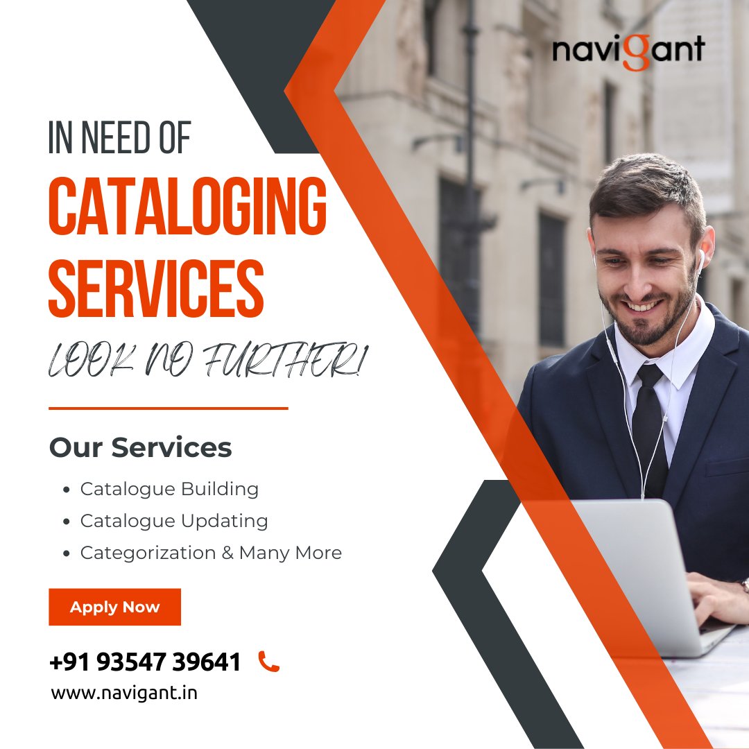 Your high standards for cataloging on Amazon.COM, Amazon.IN can be met by our trained and competent professional catalogers, who can also help you get your products in front of customers swiftly.

Web: navigant.in

#Navigant #outsourcing