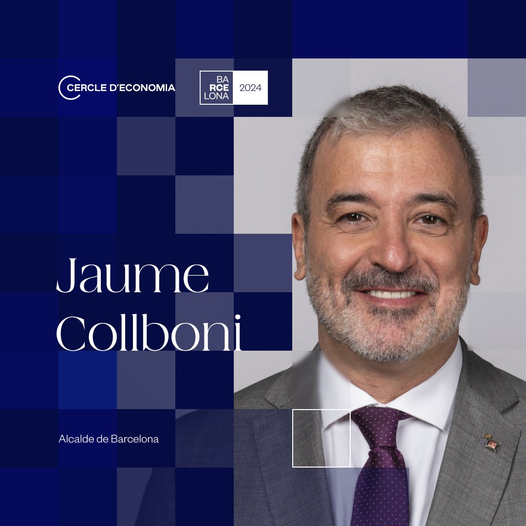 Jaume Collboni (@jaumecollboni), Alcalde de Barcelona, participará en la Reunión del Cercle d'Economia 2024. Será un placer contar con su presencia. #RCE2024 #Cercledeconomia #JaumeCollboni #debatsCercle 👉🏻👉🏻Inscripciones abiertas en reuniocercledeconomia.com ------------------…