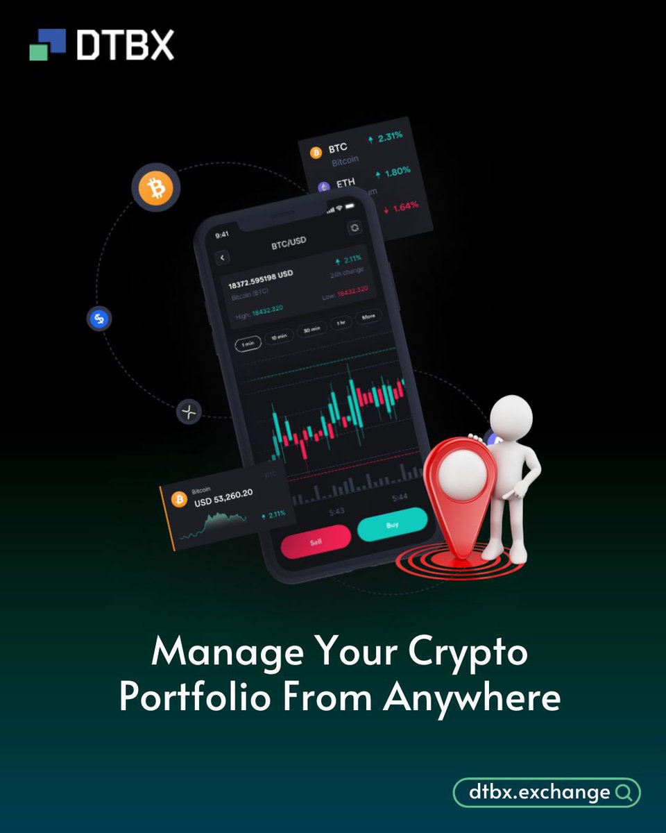 Stay ahead of the game! 🚀 Manage your crypto portfolio from anywhere with ease. Whether you're on the go or relaxing at home, take control of your investments like never before. 💼💰

#DTBX #CryptoManagement #InvestmentFreedom #DigitalAssets #FinancialEmpowerment