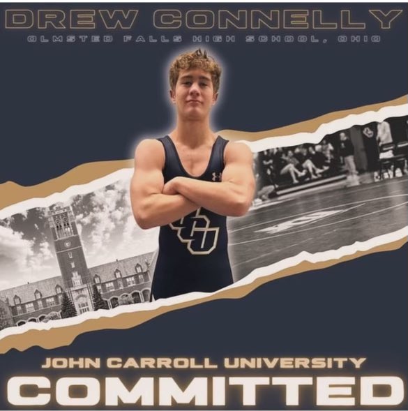 Congratulations to Senior Drew Connelly who will wrestle next year at John Carroll. 🤼