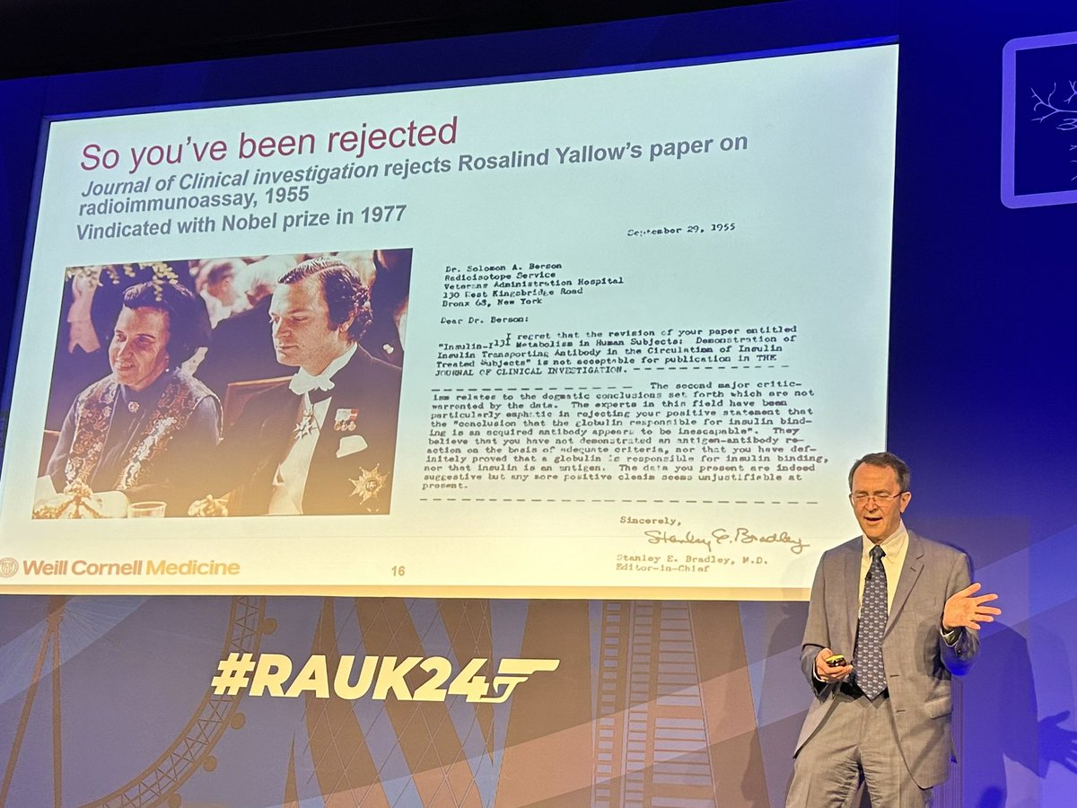 #RAUK24 😂😂😂 various Nobel Prize winners were rejected! And @HughHemmings himself has been rejected by his BJA 😉