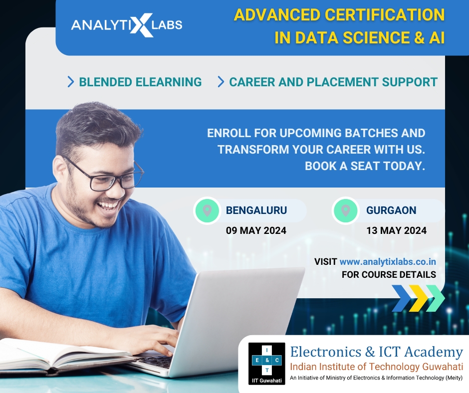 AnalytixLabs's tweet image. Experience the best of learning with our Signature Bootcamp sessions. Enroll for our upcoming Data Science batches and kickstart your learning today. Visit analytixlabs.co.in for more details. 

#learndatascience #datasciencebootcamps #datasciencecareer #datascienceinstitute