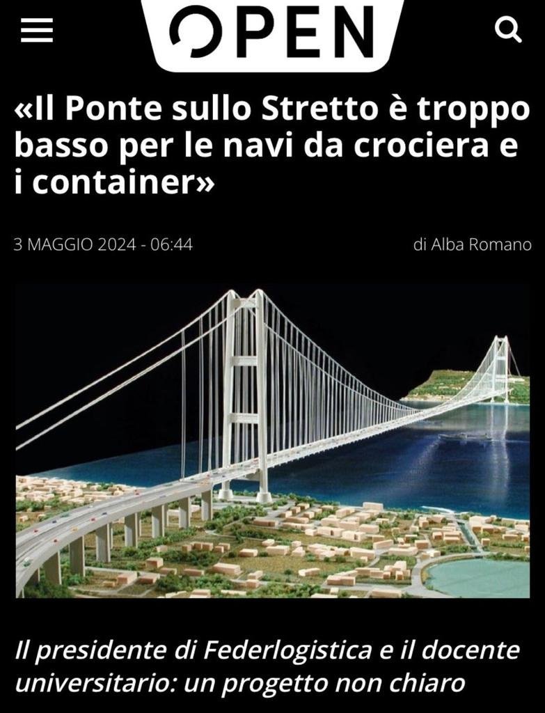 Sarà basso solo i primi anni, poi cresce.

 #3maggio #pontesullostretto