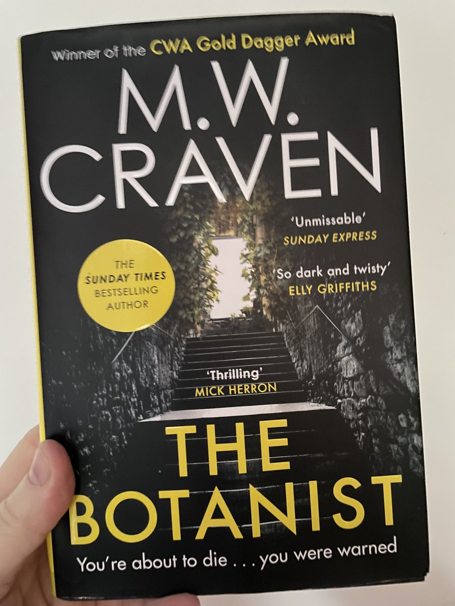 Laughed out loud as I reached the bottom of p76 of @MWCravenUK’s The Botanist. V v good & with a lovely locked room mystery too. You should get with this #CrimeFiction series