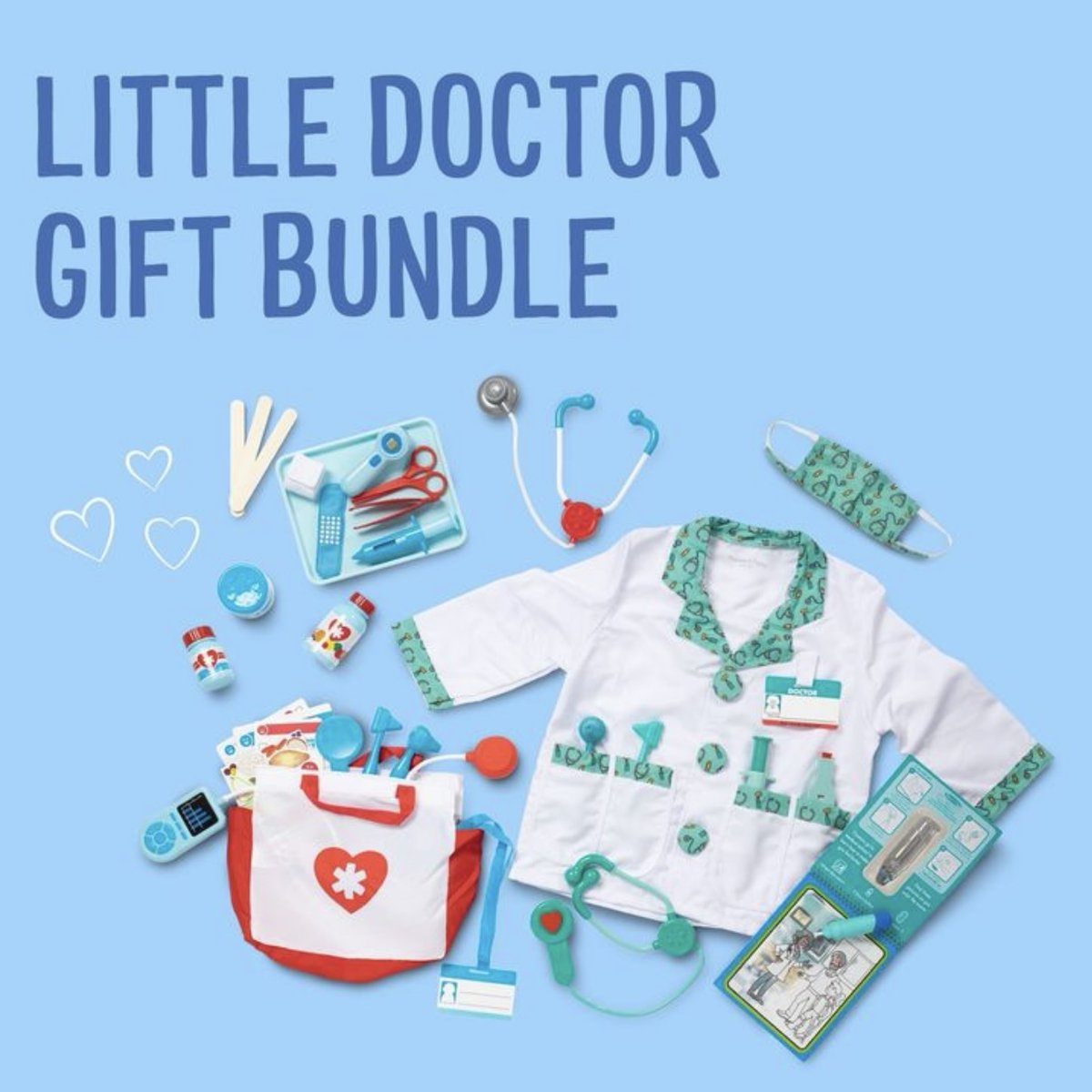 Pair our popular Doctor costume for kids with the <a href="/MelissaAndDoug/">Melissa & Doug</a> Get Well Doctor’s Kit and First Aid play sets to make up your own special gift bundle for your budding young medical professional!

Visit <a href="/janieandjoe/">Janie & Joe</a> toy store and our friendly staff will be happy to help!