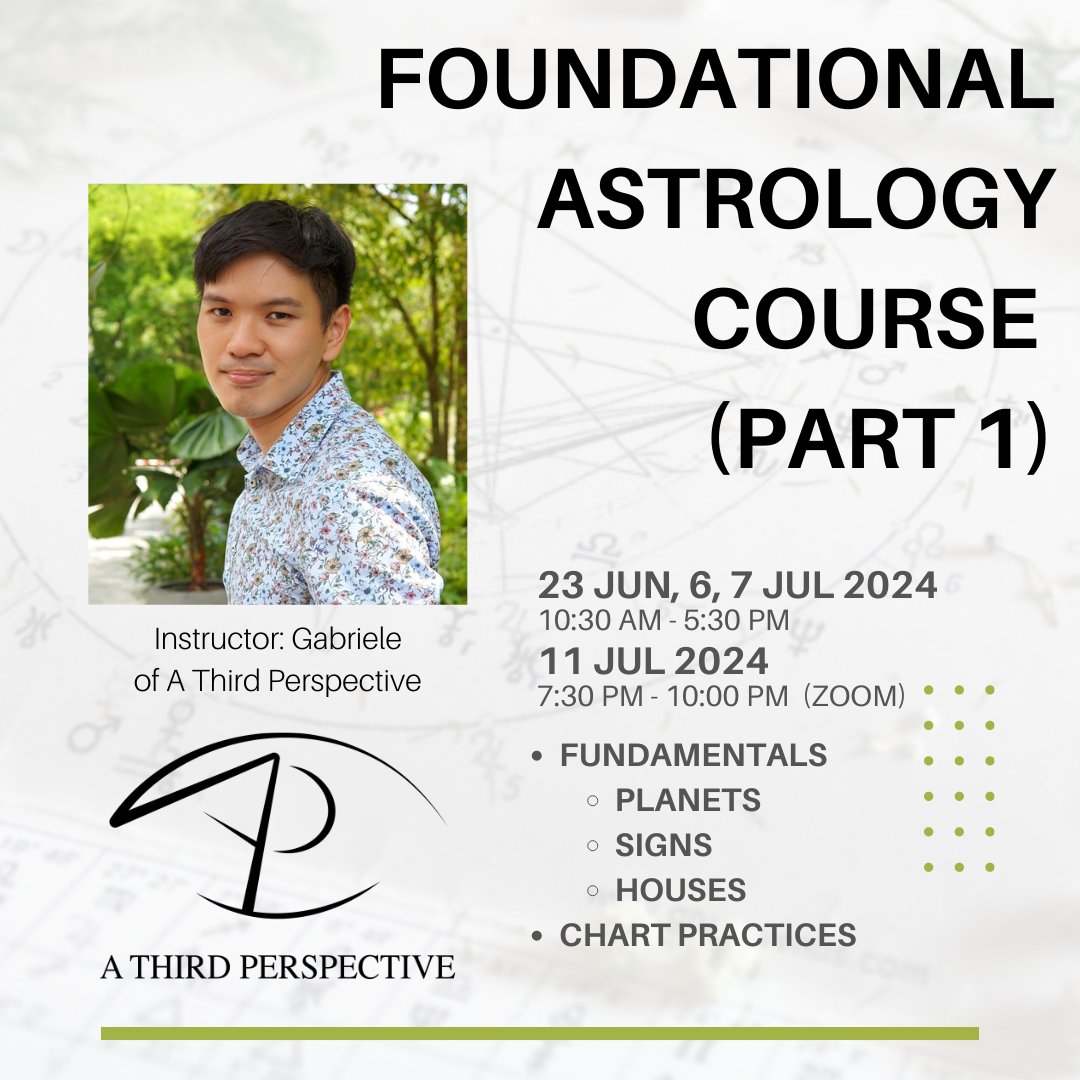 As usual, you will learn the fundamental basics of chart delineation as well as a new way to see yourself and the world. If you learn well, you'd be able to intepret a natal chart by the end of the course.