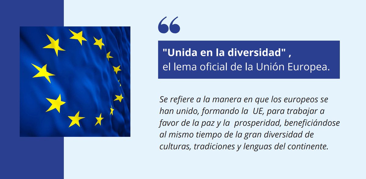 En el #DíadeEuropa #EuropeDay queremos recordaros uno de los lemas de la #UE que es #Unidaenladiversidad. Un lema que hacemos nuestro para celebrar también el mes #MesdelaDiversidad, promovido por la @EuropeanCommiss y la @Fund_Diversidad.