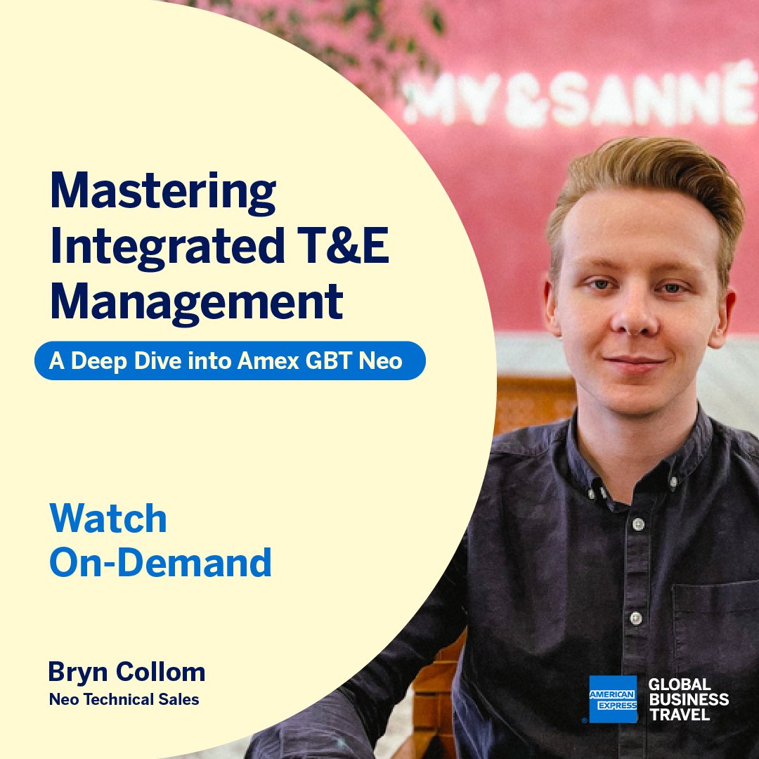 Missed out on the latest Amex GBT Neo Webinar? Catch up on-demand here: bit.ly/3QtrvSz