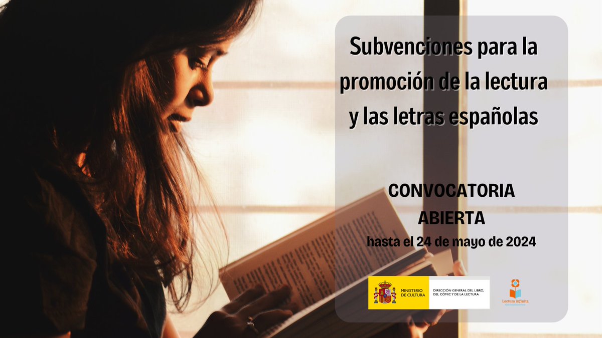 📢Hoy se abre la convocatoria de subvenciones para la promoción de la lectura y las letras españolas ‼️ 🗓️Plazo de presentación de solicitudes: 24 de mayo ➕info: cultura.gob.es/cultura/libro/…