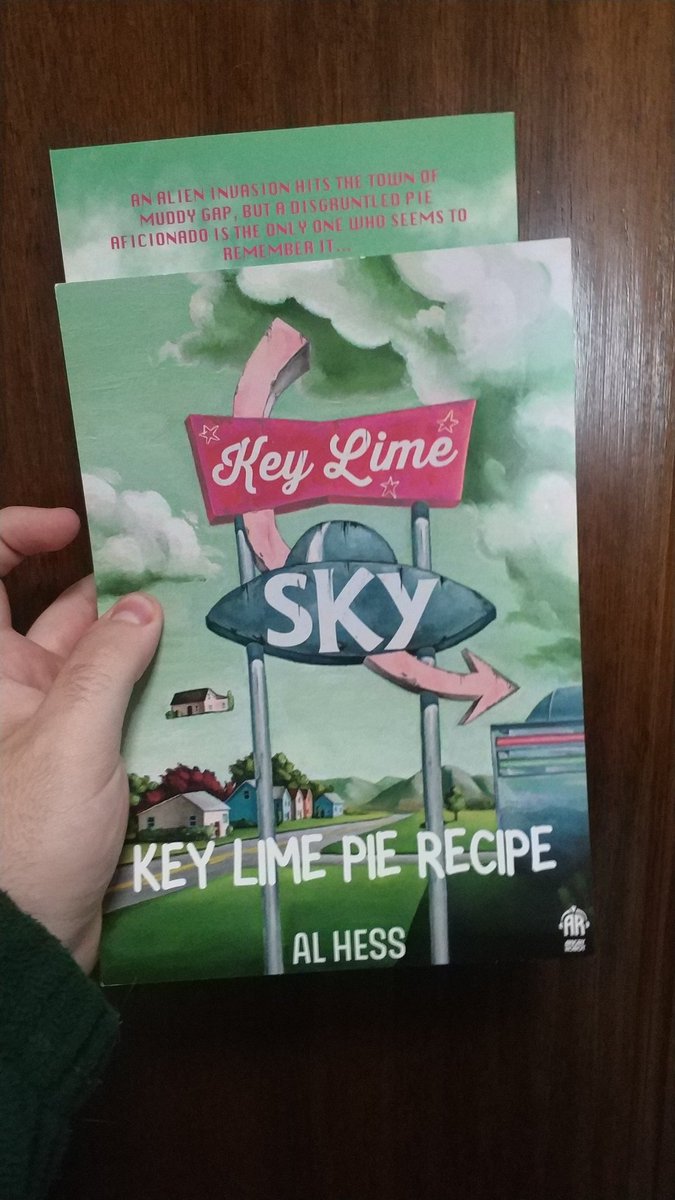 What an amazing #bookmail! I'm ready for a new cozy and queer Sci-fi adventure in #KeyLimeSky; and probably a pie! Thanks to @angryrobotbooks and @caramalines for sending me an ARC copy of this book which will be published this summer! 🥰